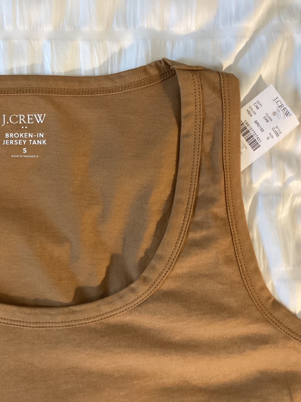 JCrew tan jersey tank - Picture 2 of 4